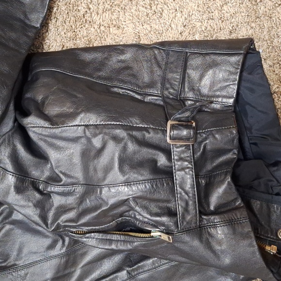Vintage Berman's leather moto motorcycle biker coat - size 40 Medium - Picture 11 of 14
